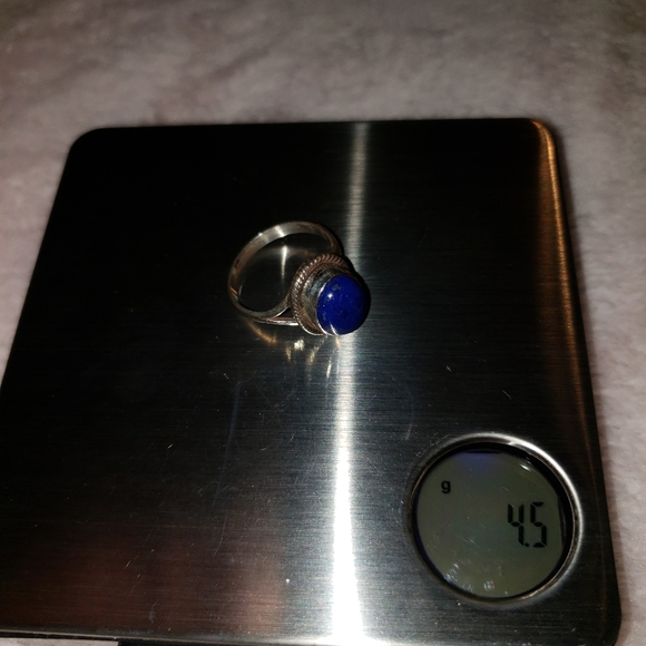 SS blue lapis ring - Picture 2 of 5